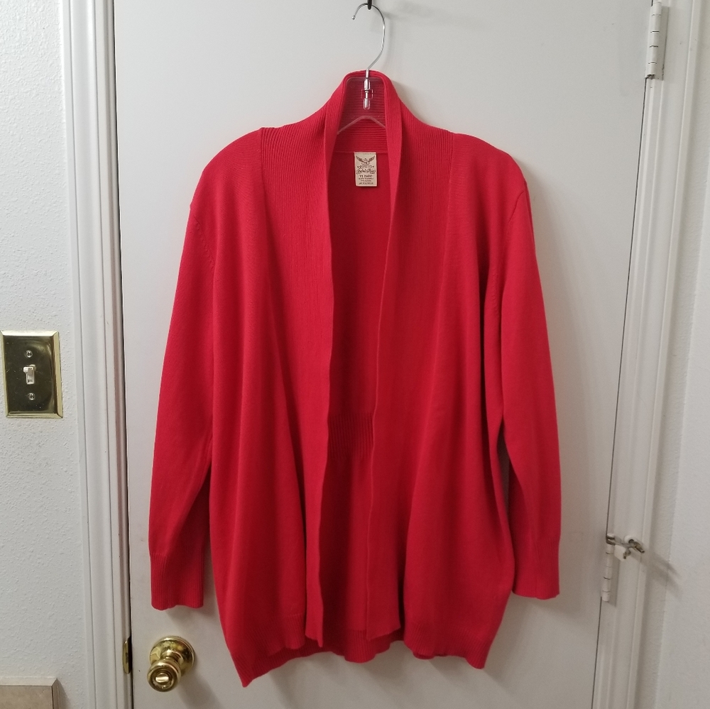 Red Cardigan 1X NWOT